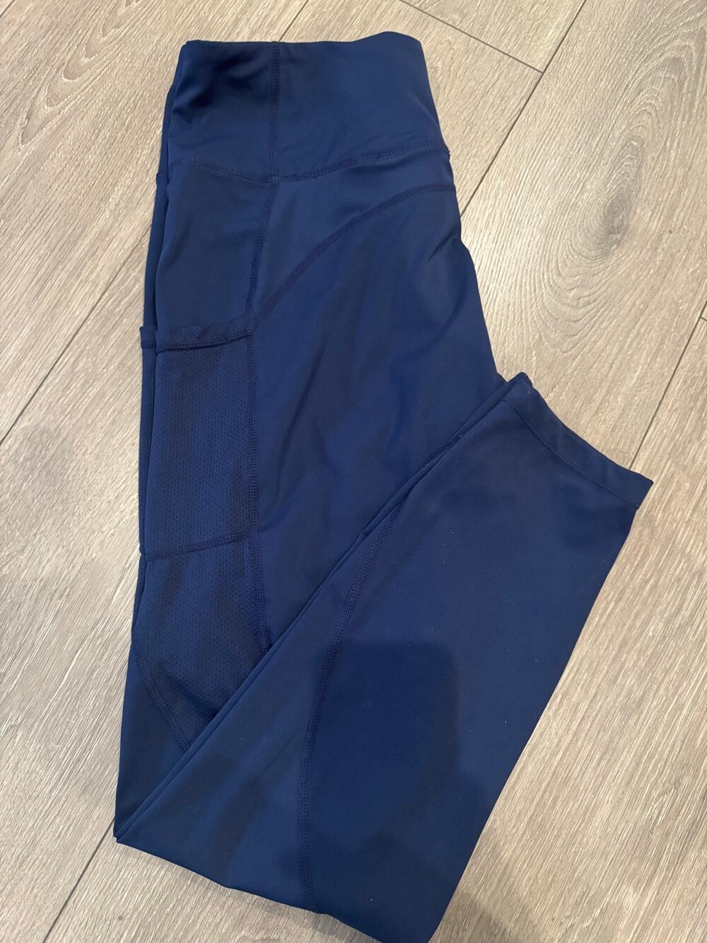 Coolrun Women’s Navy Leggings with Side Pockets – Size Large